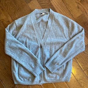 J Crew grey cashmere cardigan